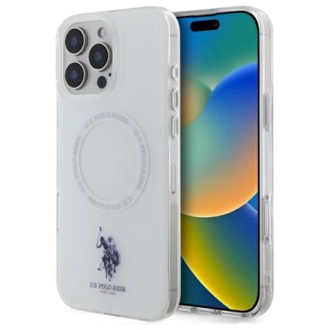 Etui US Polo IML Ring MagSafe na iPhone 16 Pro Max - białe Etui US Polo IML Ring MagSafe na iPhone 16 Pro Max - białe