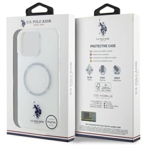Etui US Polo IML Ring MagSafe na iPhone 16 Pro Max - białe Etui US Polo IML Ring MagSafe na iPhone 16 Pro Max - białe