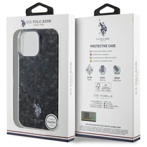 Etui US Polo IML Ring MagSafe na iPhone 16 Pro - czarne Etui US Polo IML Ring MagSafe na iPhone 16 Pro - czarne