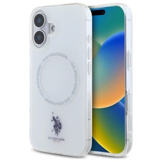 Etui US Polo IML Ring MagSafe na iPhone 16 - białe