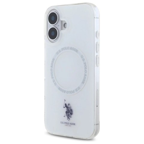 Etui US Polo IML Ring MagSafe na iPhone 16 - białe Etui US Polo IML Ring MagSafe na iPhone 16 - białe