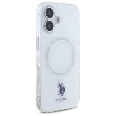 Etui US Polo IML Ring MagSafe na iPhone 16 - białe Etui US Polo IML Ring MagSafe na iPhone 16 - białe
