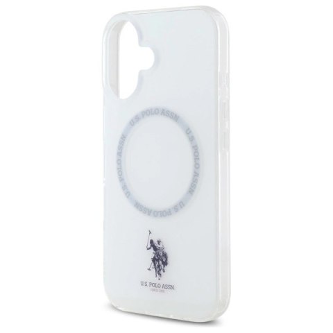 Etui US Polo IML Ring MagSafe na iPhone 16 - białe Etui US Polo IML Ring MagSafe na iPhone 16 - białe