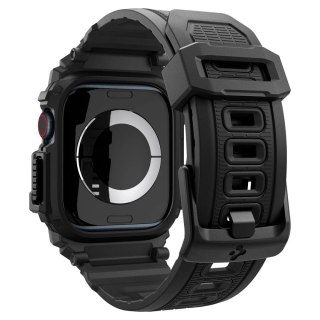 Etui z paskiem Spigen Rugged Armor Pro na Apple Watch 10 (42 mm) - czarne
