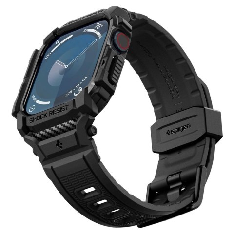 Etui z paskiem Spigen Rugged Armor Pro na Apple Watch 10 (42 mm) - czarne Etui z paskiem Spigen Rugged Armor Pro na Apple Watch 10 (42 mm) - czarne