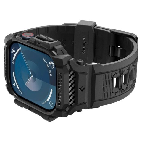 Etui z paskiem Spigen Rugged Armor Pro na Apple Watch 10 (42 mm) - czarne Etui z paskiem Spigen Rugged Armor Pro na Apple Watch 10 (42 mm) - czarne