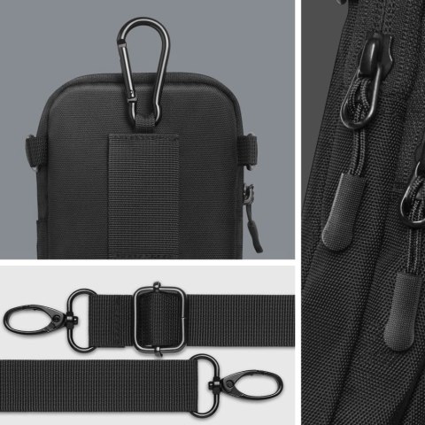 Saszetka na ramię Spigen KD400 Universal Cross Bag Klasden - czarna Saszetka na ramię Spigen KD400 Universal Cross Bag Klasden - czarna