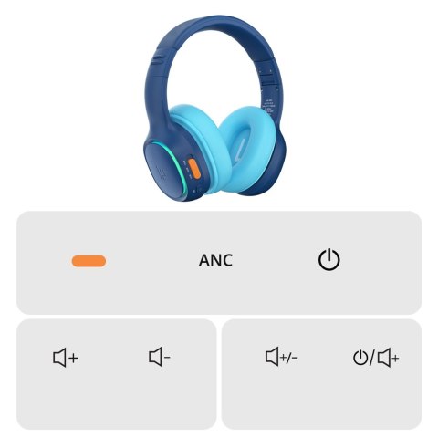 Słuchawki bezprzewodowe Tronsmart KH03 z ANC, dla dzieci, bezpieczne - niebieskie Słuchawki bezprzewodowe Tronsmart KH03 z ANC, dla dzieci, bezpieczne - niebieskie