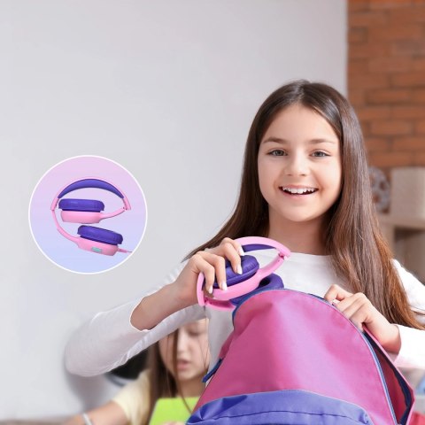 Słuchawki przewodowe Tronsmart KH01 dla dzieci, bezpieczne - różowe Słuchawki przewodowe Tronsmart KH01 dla dzieci, bezpieczne - różowe