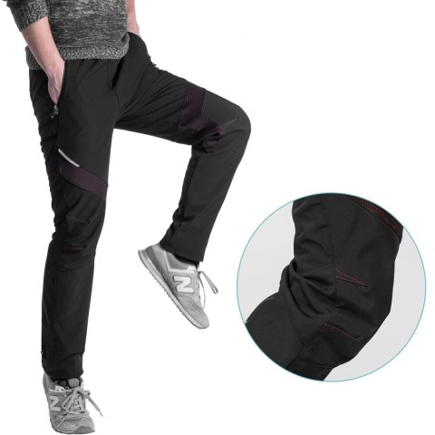 Spodnie sportowe Rockbros Patrol kolarskie wiatroszczelne rozmiar XL - czarne Spodnie sportowe Rockbros Patrol kolarskie wiatroszczelne rozmiar XL - czarne