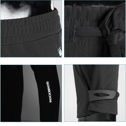 Spodnie sportowe Rockbros Patrol kolarskie wiatroszczelne rozmiar XL - czarne Spodnie sportowe Rockbros Patrol kolarskie wiatroszczelne rozmiar XL - czarne