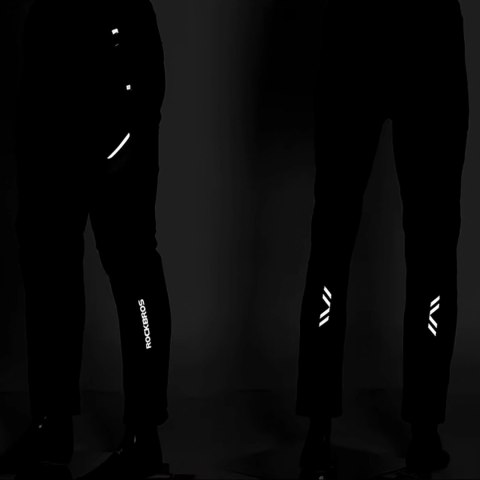 Spodnie sportowe Rockbros Patrol kolarskie wiatroszczelne rozmiar XL - czarne Spodnie sportowe Rockbros Patrol kolarskie wiatroszczelne rozmiar XL - czarne