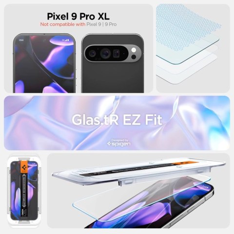 Szkło hartowane Spigen Glas.tR EZ Fit z aplikatorem na Google Pixel 9 Pro XL (2 szt.) Szkło hartowane Spigen Glas.tR EZ Fit z aplikatorem na Google Pixel 9 Pro XL (2 szt.)