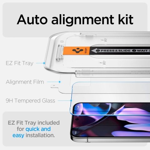 Szkło hartowane Spigen Glas.tR EZ Fit z aplikatorem na Google Pixel 9 Pro XL (2 szt.) Szkło hartowane Spigen Glas.tR EZ Fit z aplikatorem na Google Pixel 9 Pro XL (2 szt.)