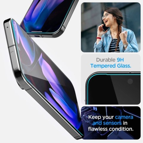 Szkło hartowane Spigen Glas.tR EZ Fit z aplikatorem na Google Pixel 9 Pro XL (2 szt.) Szkło hartowane Spigen Glas.tR EZ Fit z aplikatorem na Google Pixel 9 Pro XL (2 szt.)