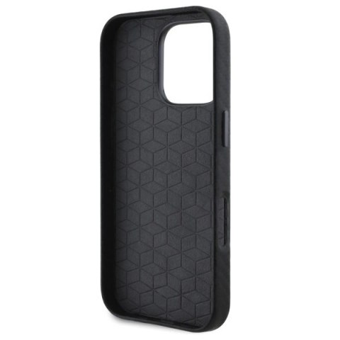 Etui BMW Carbon Wrapped Metal na iPhone 16 Pro - czarne