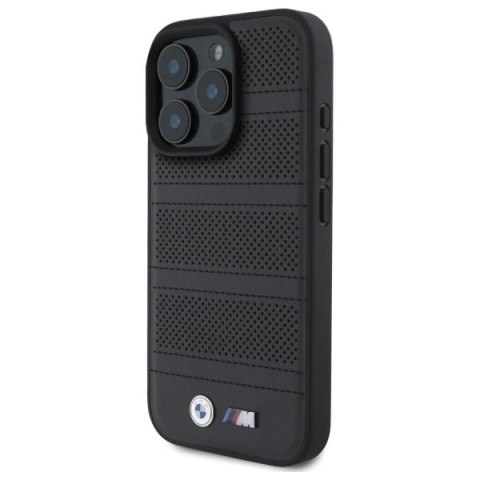 Etui BMW M Perforated And Stitched Line MagSafe na iPhone 16 Pro Max - czarne Etui BMW M Perforated And Stitched Line MagSafe na iPhone 16 Pro Max - czarne