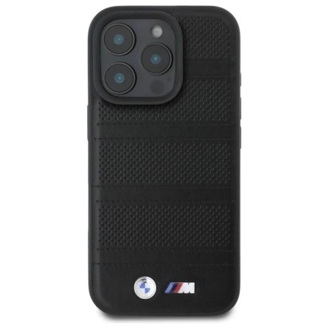 Etui BMW M Perforated And Stitched Line MagSafe na iPhone 16 Pro Max - czarne Etui BMW M Perforated And Stitched Line MagSafe na iPhone 16 Pro Max - czarne