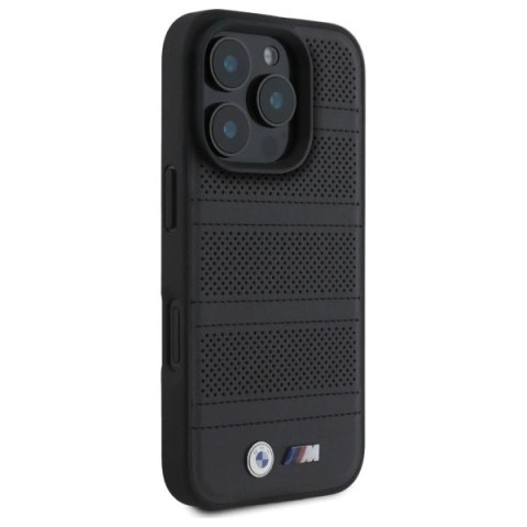 Etui BMW M Perforated And Stitched Line MagSafe na iPhone 16 Pro Max - czarne Etui BMW M Perforated And Stitched Line MagSafe na iPhone 16 Pro Max - czarne
