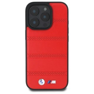 Etui BMW M Perforated And Stitched Line MagSafe na iPhone 16 Pro Max - czerwone