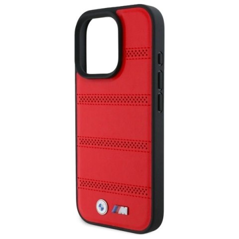 Etui BMW M Perforated And Stitched Line MagSafe na iPhone 16 Pro Max - czerwone Etui BMW M Perforated And Stitched Line MagSafe na iPhone 16 Pro Max - czerwone