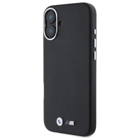 Etui BMW M Smooth Full Wrapped Metal MagSafe na iPhone 16 Plus - czarne