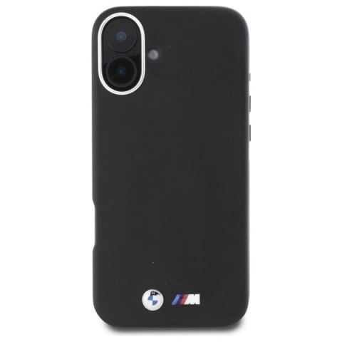 Etui BMW M Smooth Full Wrapped Metal MagSafe na iPhone 16 Plus - czarne