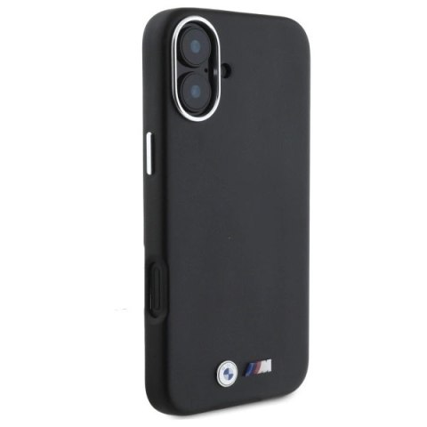 Etui BMW M Smooth Full Wrapped Metal MagSafe na iPhone 16 Plus - czarne