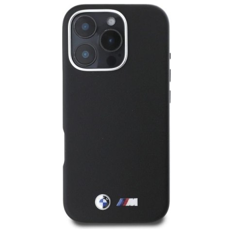 Etui BMW M Smooth Full Wrapped Metal MagSafe na iPhone 16 Pro Max - czarne