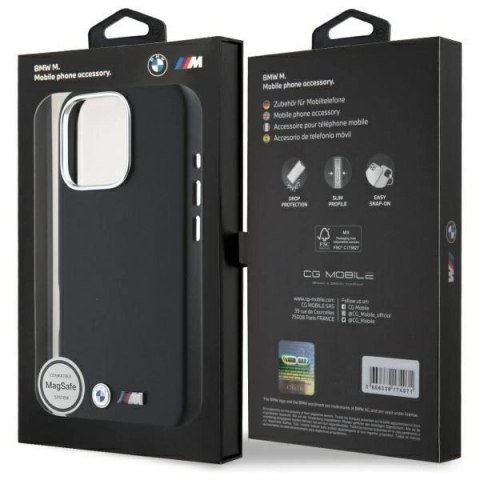 Etui BMW M Smooth Full Wrapped Metal MagSafe na iPhone 16 Pro Max - czarne