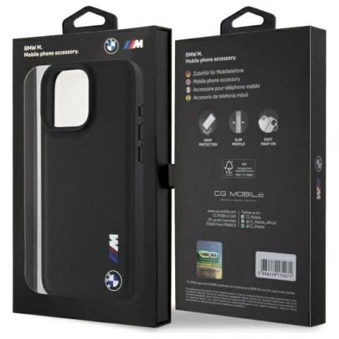 Etui BMW Smooth Rubber Logo na iPhone 16 Pro Max - czarne