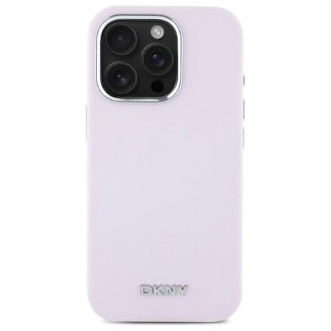 Etui DKNY Liquid Silicone Small Metal Logo MagSafe na iPhone 16 Pro Max - różowe