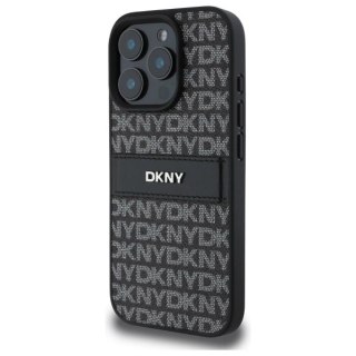 Etui DKNY Texture Pattern Tonal Stripe na iPhone 16 Pro Max - czarne