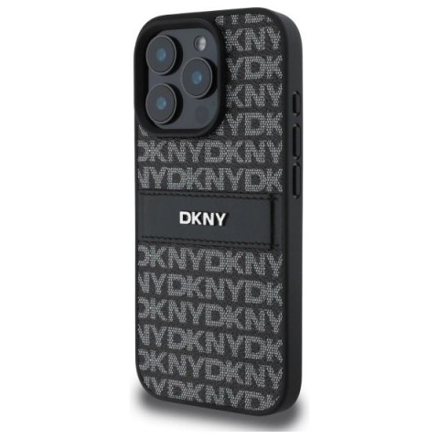 Etui DKNY Texture Pattern Tonal Stripe na iPhone 16 Pro Max - czarne Etui DKNY Texture Pattern Tonal Stripe na iPhone 16 Pro Max - czarne
