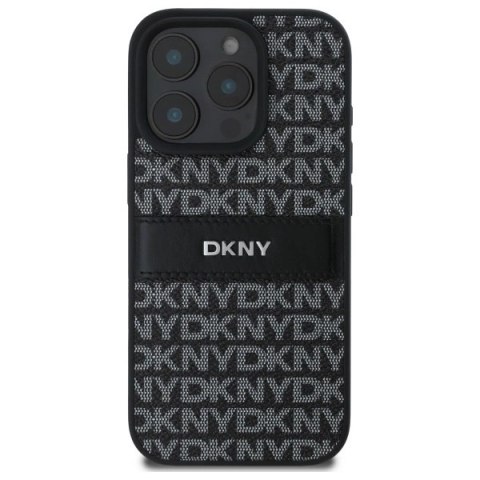 Etui DKNY Texture Pattern Tonal Stripe na iPhone 16 Pro Max - czarne Etui DKNY Texture Pattern Tonal Stripe na iPhone 16 Pro Max - czarne