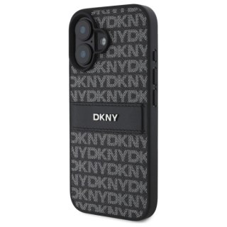 Etui DKNY Texture Pattern Tonal Stripe na iPhone 16 - czarne