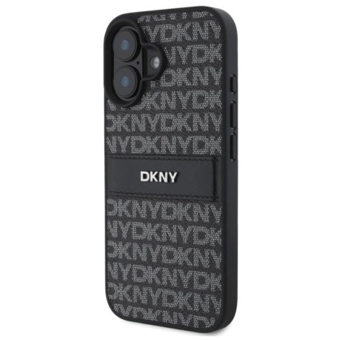 Etui DKNY Texture Pattern Tonal Stripe na iPhone 16 - czarne
