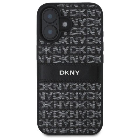 Etui DKNY Texture Pattern Tonal Stripe na iPhone 16 - czarne