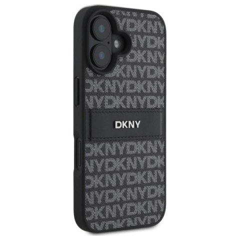Etui DKNY Texture Pattern Tonal Stripe na iPhone 16 - czarne