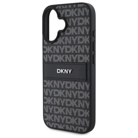 Etui DKNY Texture Pattern Tonal Stripe na iPhone 16 - czarne