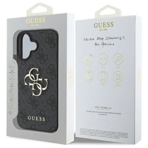 Etui Guess 4G Big Logo na iPhone 16 Plus - czarne