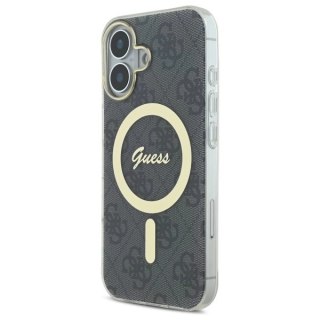 Etui Guess IML 4G MagSafe na iPhone 16 Plus - czarne