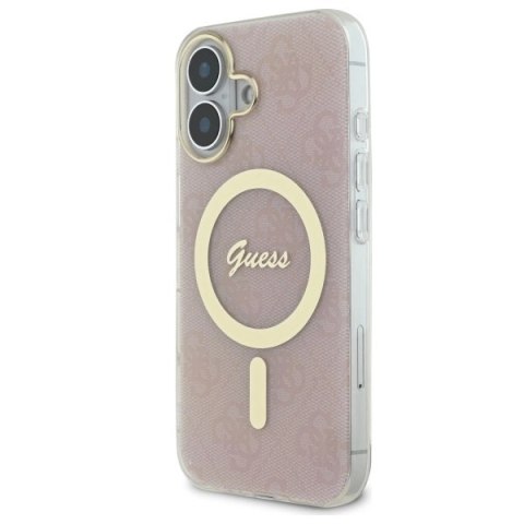 Etui Guess IML 4G MagSafe na iPhone 16 Plus - różowe Etui Guess IML 4G MagSafe na iPhone 16 Plus - różowe
