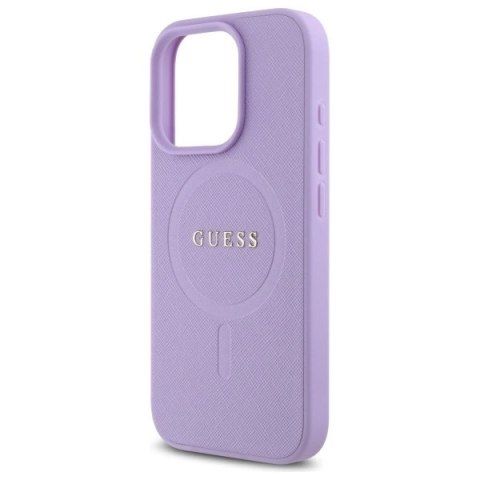 Etui Guess Saffiano MagSafe na iPhone 16 Pro - fioletowe Etui Guess Saffiano MagSafe na iPhone 16 Pro - fioletowe