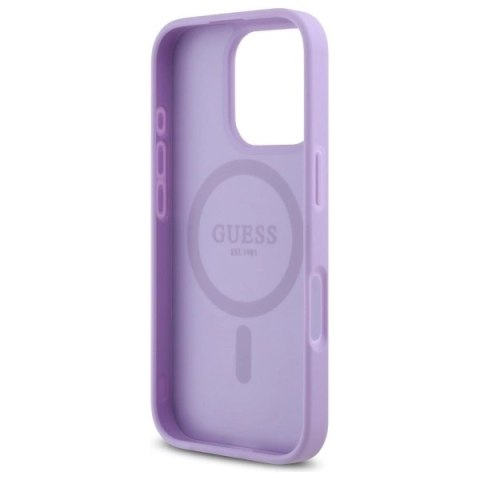 Etui Guess Saffiano MagSafe na iPhone 16 Pro - fioletowe Etui Guess Saffiano MagSafe na iPhone 16 Pro - fioletowe