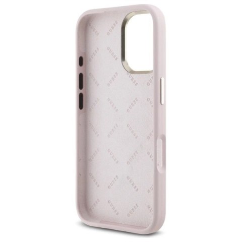 Etui Guess Silicone Logo Strass 4G na iPhone 16 - jasnoróżowe Etui Guess Silicone Logo Strass 4G na iPhone 16 - jasnoróżowe