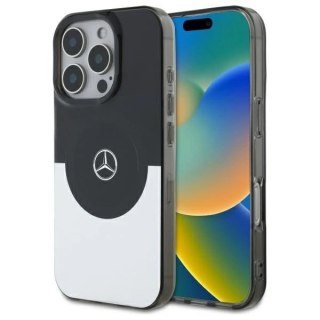 Etui Mercedes Doubel Layer BiColor MagSafe na iPhone 16 Pro Max - srebrne