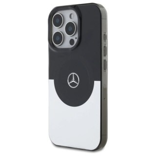 Etui Mercedes Doubel Layer BiColor MagSafe na iPhone 16 Pro Max - srebrne
