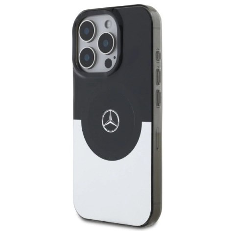 Etui Mercedes Doubel Layer BiColor MagSafe na iPhone 16 Pro - srebrne