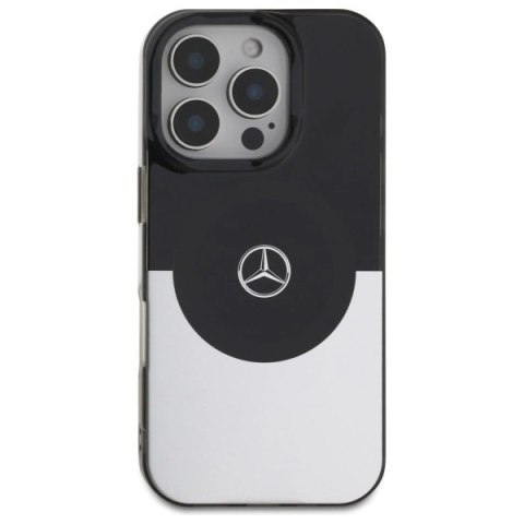 Etui Mercedes Doubel Layer BiColor MagSafe na iPhone 16 Pro - srebrne